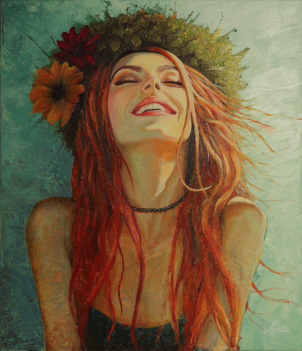 Ölbild la sonrisa 60x70cm Matzingjero